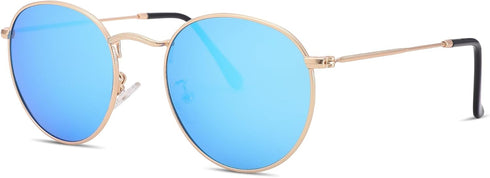 Pro Acme Small Round Metal Polarized Sunglasses for Women Retro Designer Style...