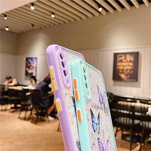 Galaxy A51 4G Case Protective Cover Clear Phone Case for Women Girls Sparkle Glitter Slim Fit Shockproof Soft Silicone Rubber TPU Bumper Case for ...