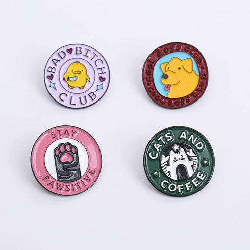 Cute Enamel Pins Cartoon Lapel Pin Brooch Badge for Backpack Jackets Funny Cat Pins for Gift DIY Accessory Clothing Bookbags Hat Decoration...