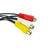 Seadream 3 RCA Female Jack to 6 RCA Male Plug Splitter Audio Video AV Adapter Cable 12inch...