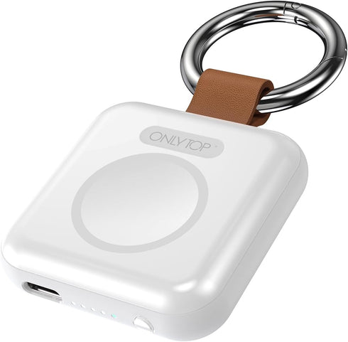 Portable Wireless Charger for Apple Watch 1200mAh, Compatible with Apple Watch Series 9/8/UItra/7/6/5/4/3/2/1SE, Magnetic iWatch Charger Keychain ...