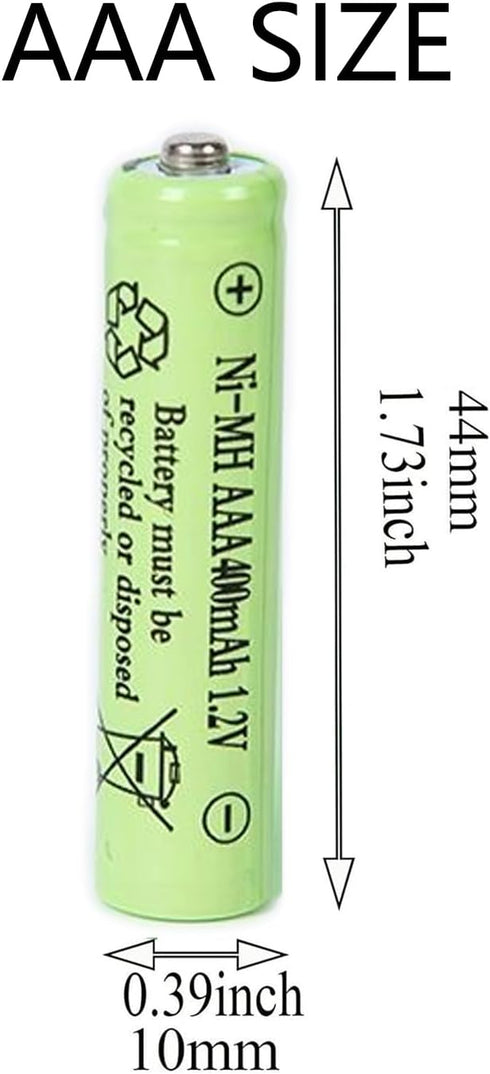 12 Packs 1.2V AAA 400mAh Ni-MH Rechargable Batteries for Garden Landscaping Solar Lights (AAA Size Cell)...