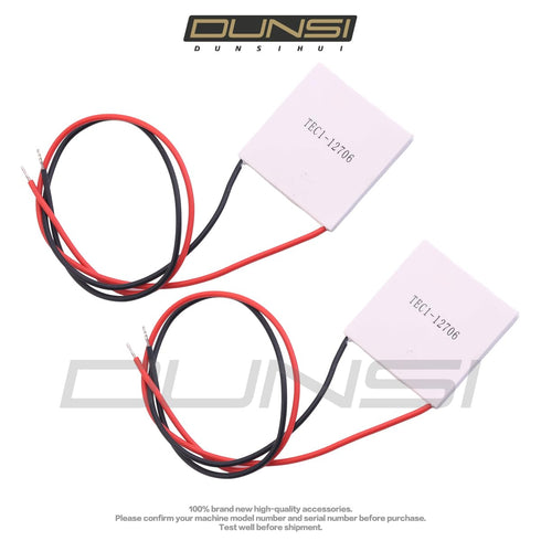 2pcs for TEC1-12706 Heatsink Semiconductor Refrigeration Tablets 6A 12 Volt 60 Watt Thermoelectric Cooler Cooling Peltier Plate Module TEC1-12706....