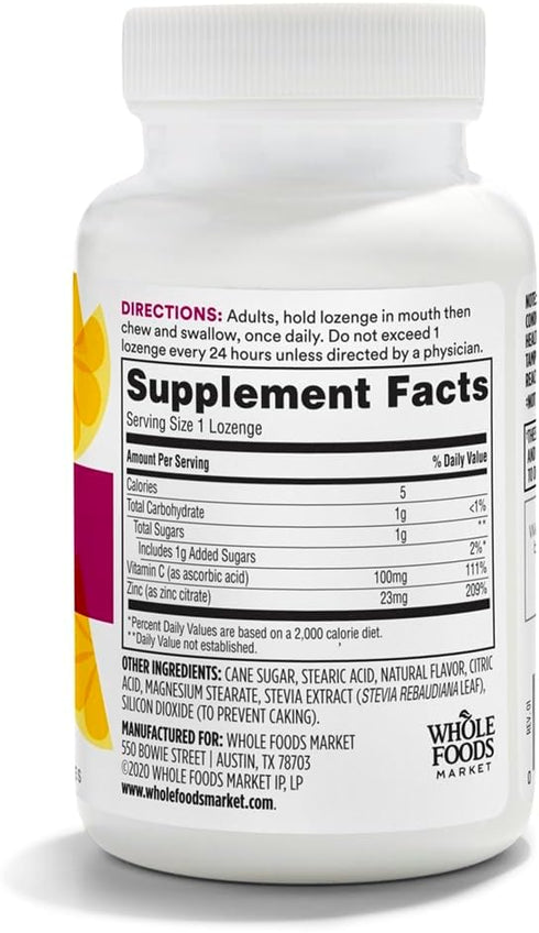 365 by Whole Foods Market, LOunceenges Zinc Vitamin C, 90 Count...