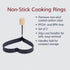 HIC Non-Stick Fried and Poached Egg and Pancake Cooking Rings, Heart Shaped, Nonstick, PFOA and BPA Free, 4.625-Inches x 4.25-Inches, Set of 2...