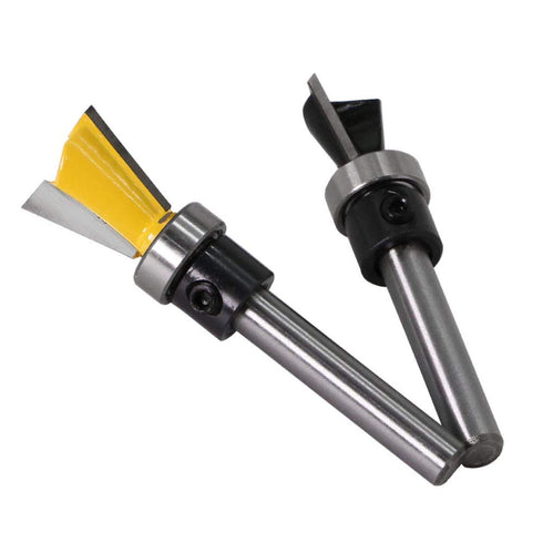 Wolfride 2Pcs Dovetail Router Bits 1/4 Inch Shank Dovetail Joint Router Bit Set with Bearing for Woodworking Cutter...