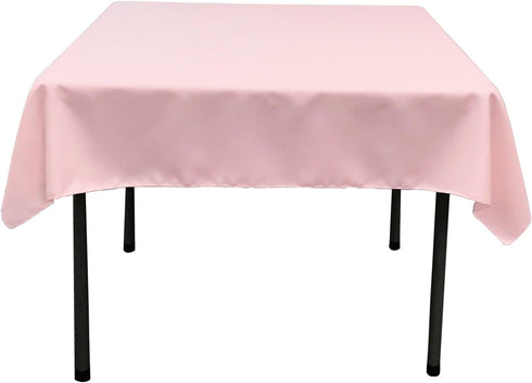 LA Linen Polyester Poplin Washable Square Tablecloth, Stain and Wrinkle Resistant Table Cover 58x58, Fabric Table Cloth for Dinning, Kitchen, Part...