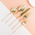 Blue Sky Infinity Flatware Gold & Pink Teaspoons - 20 Count | Luxurious Disposable Plastic Cutlery for Parties and Events...