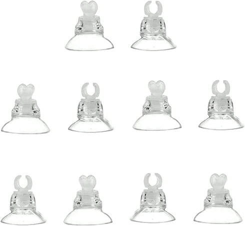 Aquarium Suction Cup Clips Air Tube Holders for Fish Tank,10 Pieces, Fit Tube/Lighting Wire Outer Diameter 0.2-0.23 Inch....