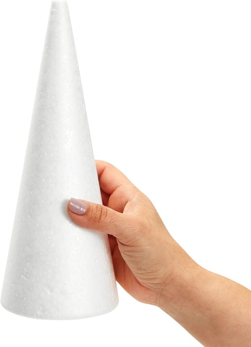 6 Pack Foam Cones for Crafts, DIY Art Projects, Handmade Gnomes, Trees, Holiday Decorations (3.8 x 9.5 in)...