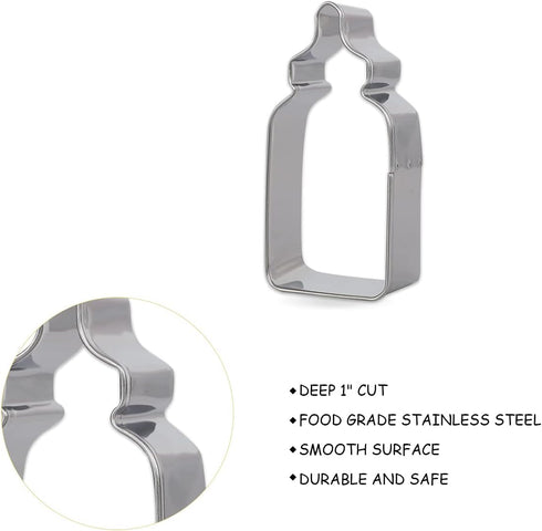 Twinkle Twinkle Little Star Themed Cookie Cutters, 7 Pack Baby Shower Baking Molds Stainless Steel Biscuit Sandwich Cake Cutter Set with Moon, Sta...