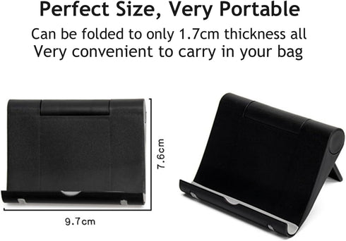 Adjustable Foldable Cell Phone Stand for Desk, Compatible with Most Smartphones and Tablets, Anti-Slip Rubber Base for Stability......