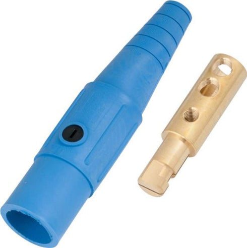 Marinco CLS40MB-D CLS Cam Type, Series 16 Inline, Single Pin Connector, 400 Amp, 600 Volt, 2/0-4/0 AWG, Male - Blue (D)...