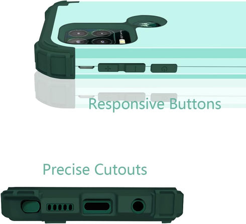 Case for Moto G Stylus 5G, 3 in 1 Hard PC Silicone Bumper Heavy Duty Shockproof Antiscratch Protective Case, Green...