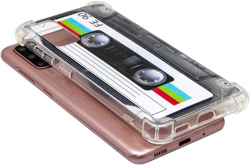 Case for Galaxy S20 with Reinforced Corners TPU Soft Bumper Retro Cassette Tape Case Compatible with Samsung Galaxy S20...