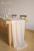 Lookein 10 Feet Champagne Chiffon Table Runner Sheer Wedding Table Cloth 29x120 Inches Rustic Wedding Decorations French Chiffon Table Runner...