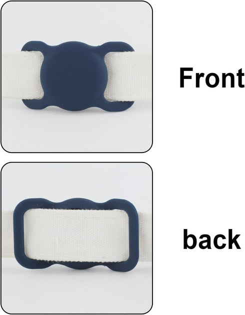 2pcs Airtag Dog Collar Holder, Waterproof Silicone Case for GPS Tracker Scratch-Resistant Protective Airtag Case Air Tag Holder for Dogs Cats Pet ...