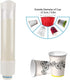 60-80 Cups Paper Plastic Cup Dispenser One Touch Button Cup Holder ((White))...