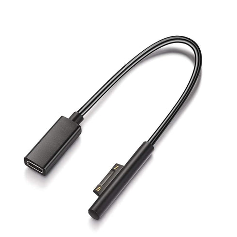 Surface to USB C Charging Cable (Female USB-C, 20 cm), Compatible with Microsoft Surface Pro 7/6/5/4/3 Go3/2/1 Laptop4/3/2/1, Requires 45W 15V/3A ...