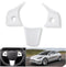 Tesla Interior Decoration Protection Patch, Suitable for Model Y/3 Steering Wheel Button Decoration Patch (Matt Withe)...