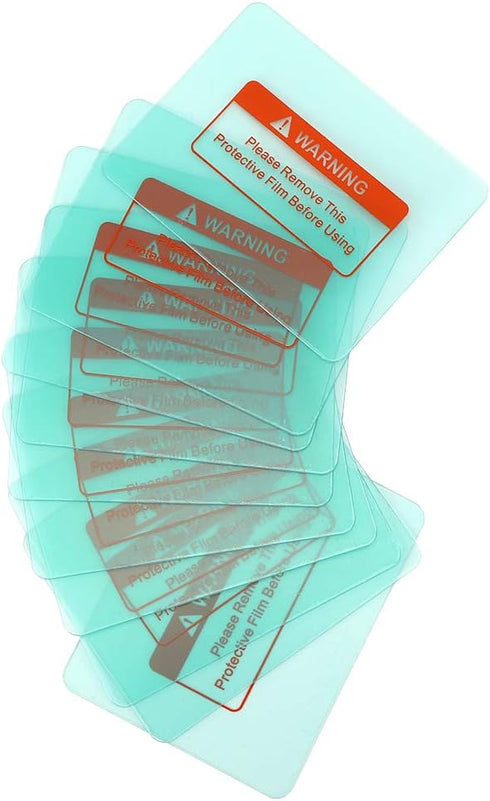 Clear Welding Lens,Deko Welding Screen Clear 10PCs Welding helmet lens cover Transparent Protective Plate Clear Polycarbonate Round Corner 116 x 9...