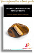 Natural Tiger Eye Crystal Healing Necklace - for Success Leadership Willpower Self Confidence. Brings Luck and Prosperity. Authentic Crystal with ...