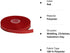 Polka Dot Grosgrain Ribbon 25 Yard Each Roll 100% Polyester (3/8", Red)...