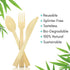 Bamboo Utensils - Natural Disposable Wooden Cutlery for Party, Eating, Camping, Picnic, Wedding, Birthday - Eco-Conscious Plant-Based Compostable ...