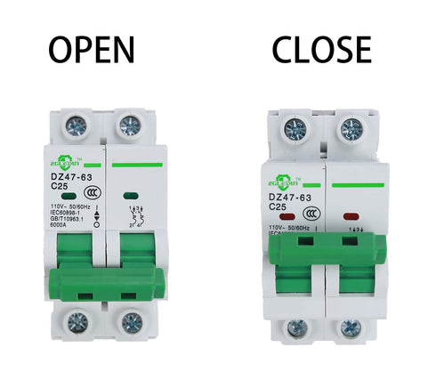Miniature Circuit Breaker - 3 Pcs 110V/240V MCB DZ47-63 Mini Home Circuit Breaker 2 Pole 16A...