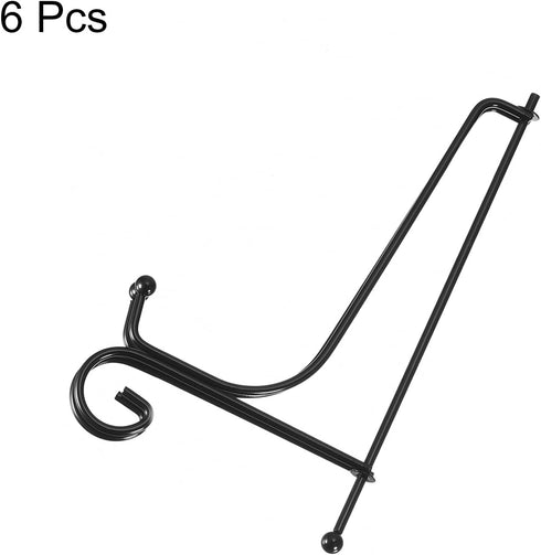 uxcell Plate Stand for Display, 6 Inch 6Pcs Iron Decorative Plate Holder Metal Easel Folding Display Stand for Photo Picture Frame, Black...