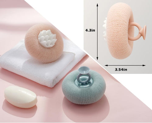 2 Pack Bath Body Brush,Exfoliating Body Scrubber,Bath Sponge Brush to Scrub The Body and Enjoy The Shower(Pink&Blue)…...