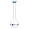 EISCO Volumetric Flask, 100ml - Class A, ASTM - Snap Cap - Blue Graduation Mark, Tolerance ±0.080ml - Borosilicate Glass...