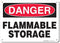 Danger Flammable Storage Sign, 10x14 Inches, Rust Free .040 Aluminum, Fade Resistant, Made in USA by My Sign Center...