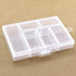 4 Pack Mini Clear Plastic Jewelry Box,6 Grid Small Craft Storage bead organizer with Hanging Design...