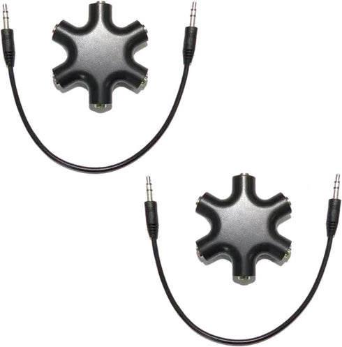 NIIIIYTYB 5-Way Multi Headphone Splitter Audio Connector, Auxiliary, Compatible with Most Smart Devices, Splits Audio into 5 Ports, Ideal for Shar...