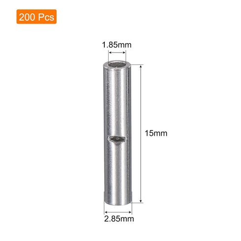 MECCANIXITY 200Pcs Non Insulated Butt Connectors 22-18AWG Wire Connector BN0.75 for Electrical Wire Crimp Ferrule Terminals...