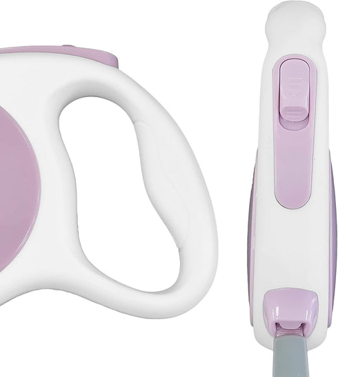 Lavender Purple Retractable Dog Leash 10 ft for Small and Medium Dogs and Cats, One Button Brake, Pause, Lock by LFCXHTY...