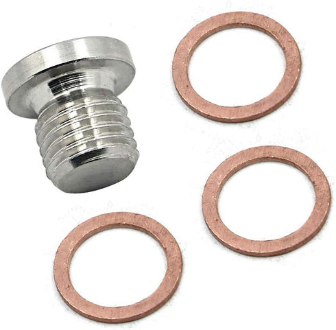 Alpha Rider Crankcase Engine Oil Drain Plug and Washers for Polaris RZR 570 800 900 1000, Sportsman 570 600 700 800 850 1000, Ranger 570 700 800 9...