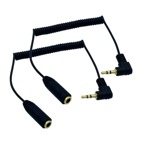 Seadream Coiled 3.5mm to 2.5mm Aux Cable 2Pack Coiled 2.5mm Right Angled Male to 3.5mm Female Headset Audio Adapter Cable Extender Stereo Jack,Str...