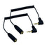 Seadream Coiled 3.5mm to 2.5mm Aux Cable 2Pack Coiled 2.5mm Right Angled Male to 3.5mm Female Headset Audio Adapter Cable Extender Stereo Jack,Str...