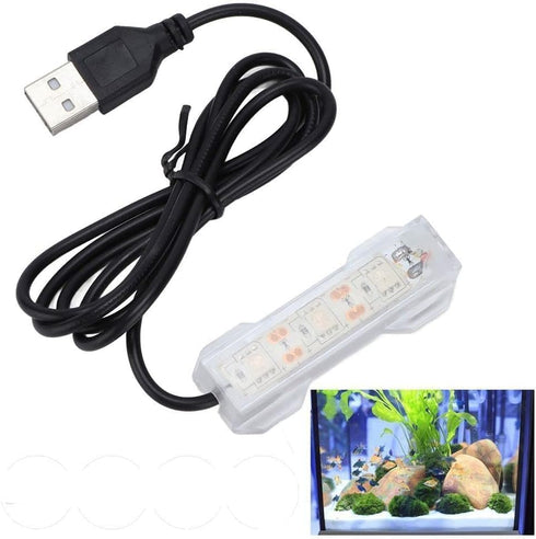 Blue Light Small Aquarium Led Light, Multicolor Led Fish Tank Light for Freshwater Plants Aquarium Accessories?Fish and Aquatic Pets, Pet Supplies...