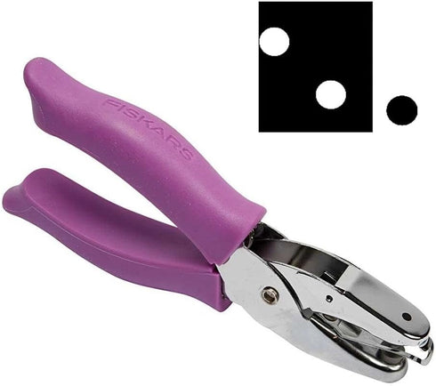 Fiskars 23517097J Circle Hand Punch, 1/8 Inch, Purple , Pink...