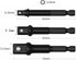 Impact Grade Socket Adapter Set - 6 Pack 3" Extension Bit With Holder, 1/4", 3/8", and 1/2" Drive, Adapt Your Power Drill To High Torque Impact Wr...