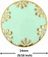 Bezelry 12 Pieces Gold Floret Flowers with Enamel Metal Shank Buttons. 14mm (9/16 inch) (Mint Green Enamel)...