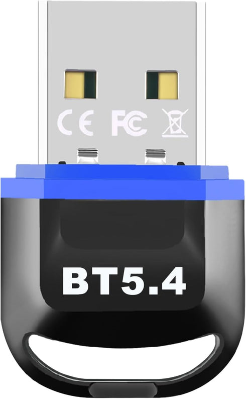 USB Bluetooth 5.4 Adapter for PC 2024, Plug and Play Bluetooth Dongle Receiver with BR+EDR+BLE+LMP13.X, Long Range Support Windows 11/10/8.1 for D...