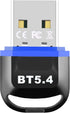 USB Bluetooth 5.4 Adapter for PC 2024, Plug and Play Bluetooth Dongle Receiver with BR+EDR+BLE+LMP13.X, Long Range Support Windows 11/10/8.1 for D...