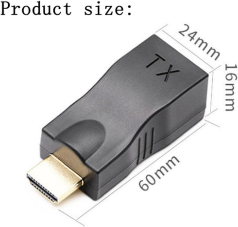 Replacement Ethernet RJ45 Network to HDMI Extender Repeater Amplifier 30m 4K30HZ Compatible Computer Host Laptop Connection Transmitter TX Externa...