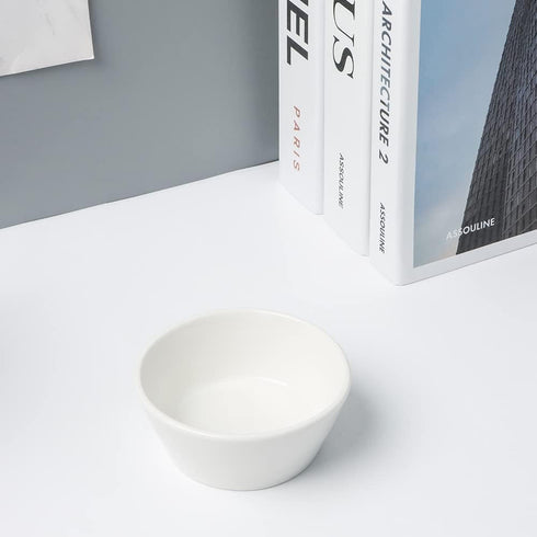 1PC Paper Clip Holder Ceramic Round White 3.5Inch Paper Clips Dispenser Cute Paperclip Binder Clips Holders for Desk Office Shcool Home Organizer ...
