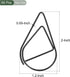 YOKIVE 60 Pcs Paper Clips, Drop-Shaped | Keep Desk Neat, Great for Art, Home, Daily Use (Black, 2-Inch)...