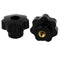 uxcell Screw On Type Knurled Clamping Nuts Knob Handle M8 Threaded 2pcs Black...